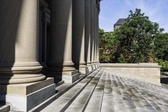 Widener Library steps