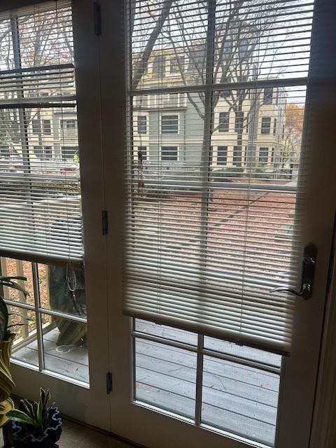 Access to Courtyard through lovely large window-pane doors in unit