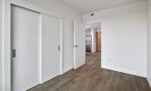 1 bedroom convertible unit bedroom facing entry